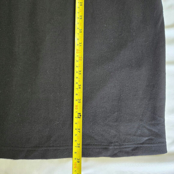 Lauren Ralph Lauren Women's Black Cap Sleeve Sheath Dress with Leather , Size 8 - Picture 10 of 12